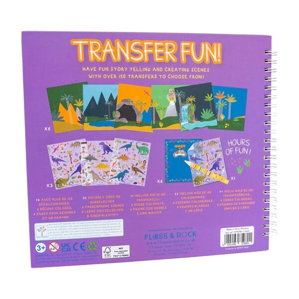 Floss Rock Transfer Fun Aktivite Kitabı -Dino