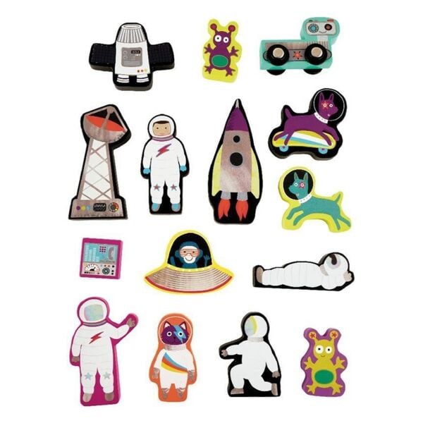 Floss Rock Ahşap Figürlü Oyun Kutuları - Space