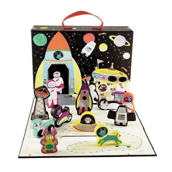 Floss Rock Ahşap Figürlü Oyun Kutuları - Space
