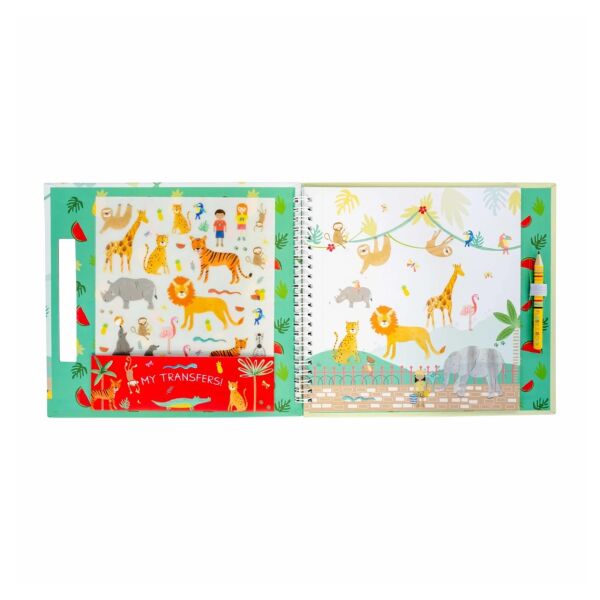 Floss Rock Transfer Fun Aktivite Kitabı - Jungle