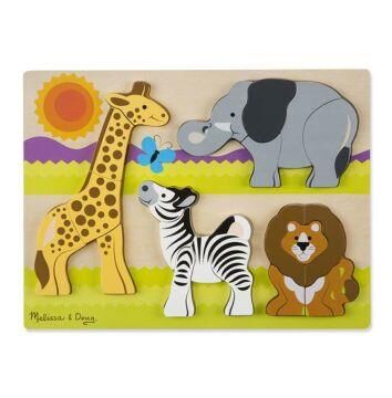 Melissa & Doug Ahşap Tombul Parçalı Yapboz- Safari