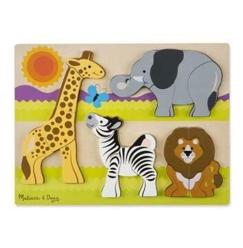 Melissa & Doug Ahşap Tombul Parçalı Yapboz- Safari