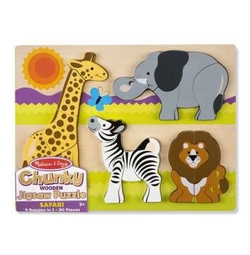 Melissa & Doug Ahşap Tombul Parçalı Yapboz- Safari