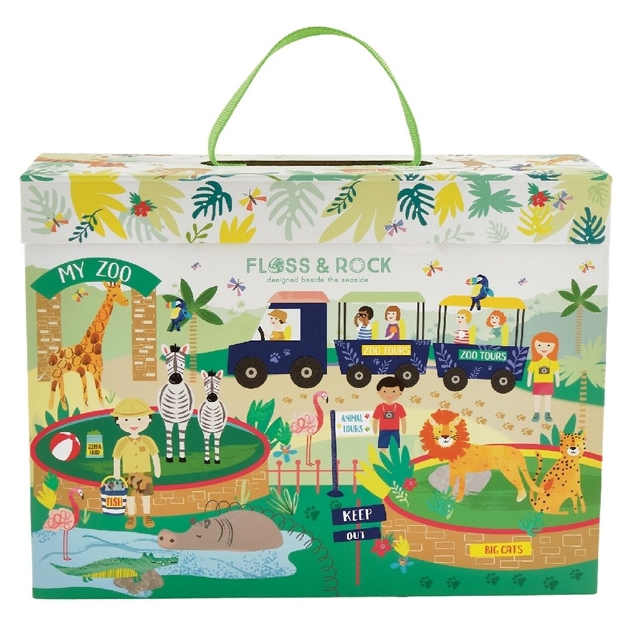 Floss Rock Ahşap Figürlü Oyun Kutuları - Jungle