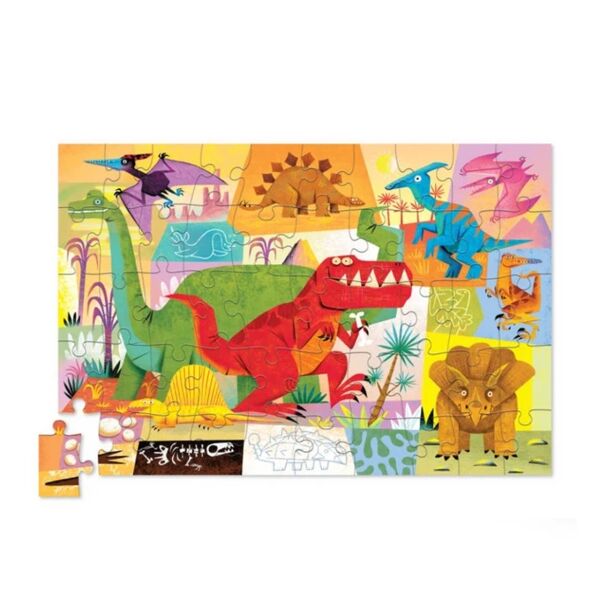 Crocodile Creek Metal Kutu Puzzle 50 Parça - Dino