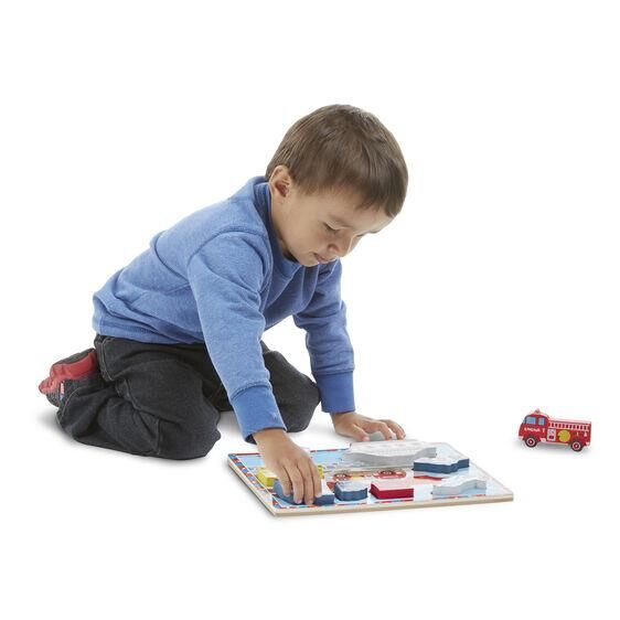 Melissa & Doug Ahşap Tombul Yapboz - Araçlar