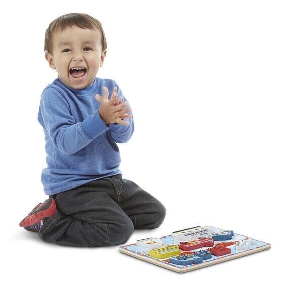 Melissa & Doug Ahşap Tombul Yapboz - Araçlar