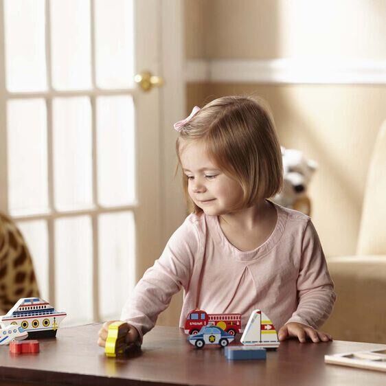 Melissa & Doug Ahşap Tombul Yapboz - Araçlar