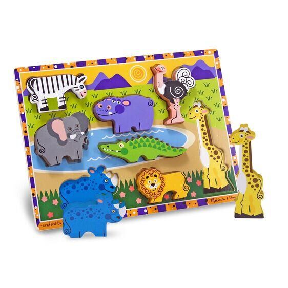 Melissa & Doug Ahşap Tombul Yapboz - Safari
