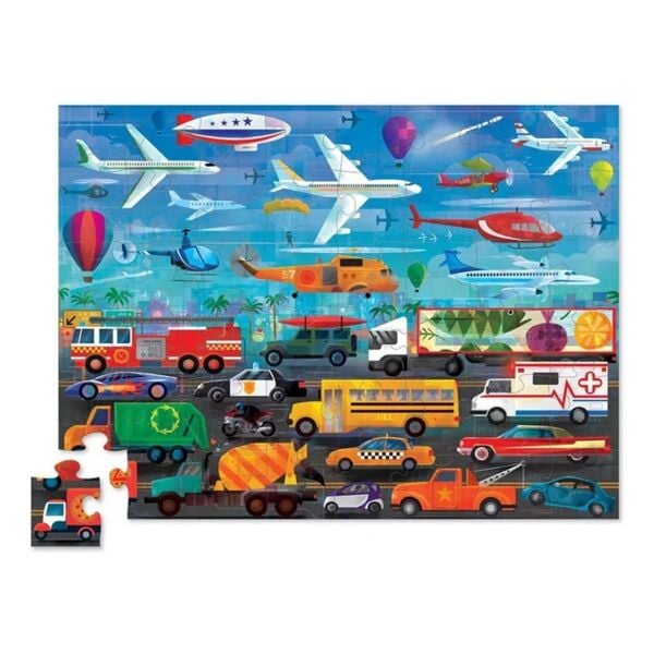 Crocodile Creek Puzzle 48 Parça - Things That Go