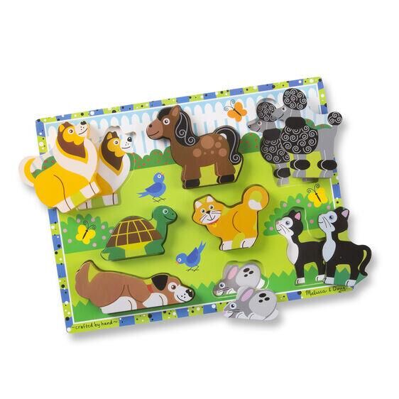 Melissa & Doug Ahşap Tombul Yapboz - Evcil