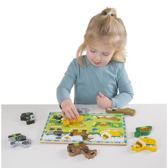 Melissa & Doug Ahşap Tombul Yapboz - Evcil