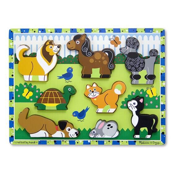 Melissa & Doug Ahşap Tombul Yapboz - Evcil