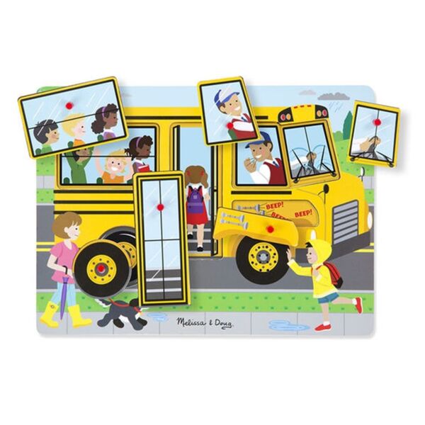 Ahşap Sesli Yapboz - The Wheels on the Bus