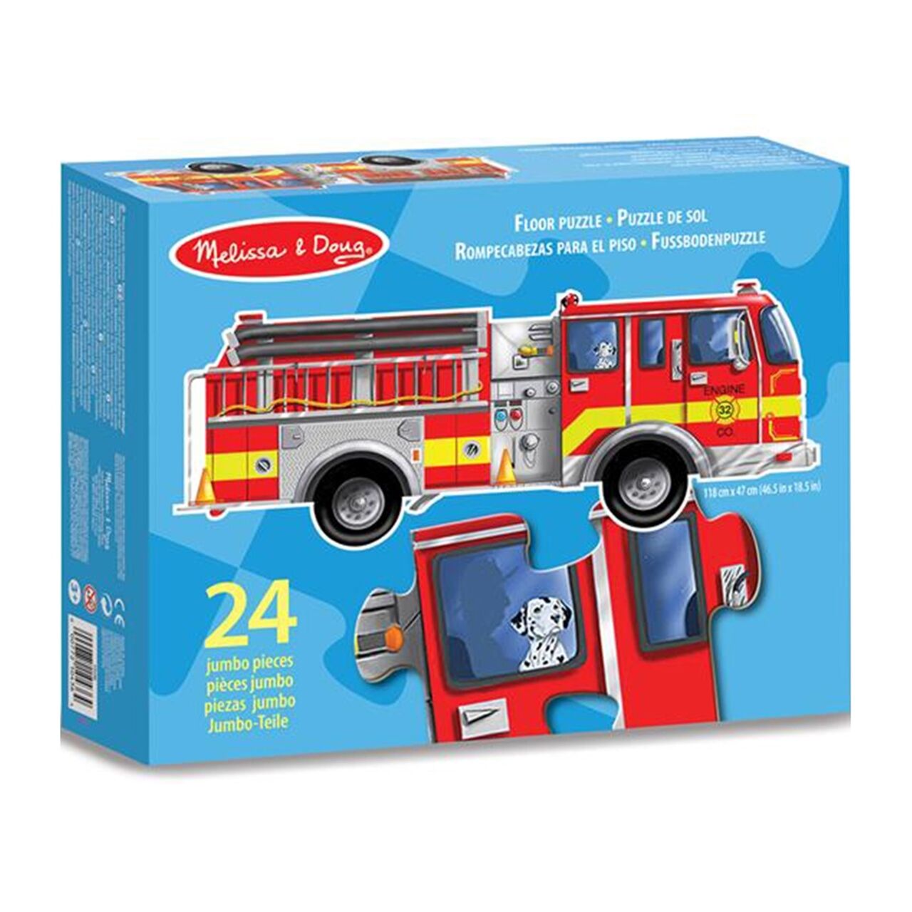 Dev Yer Yapbozu - İtfaiye Aracı (24 Parça)