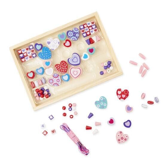 Melissa & Doug Ahşap Boncuk Dizme -Tatlı Kalpler