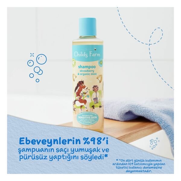 Çilek ve Organik Nane Özlü Şampuan 250ml