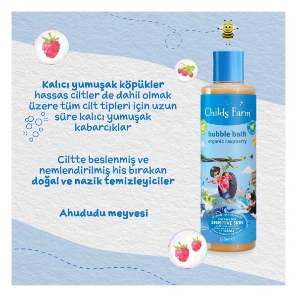 Organik Ahududu Özlü Banyo Köpüğü 250ml