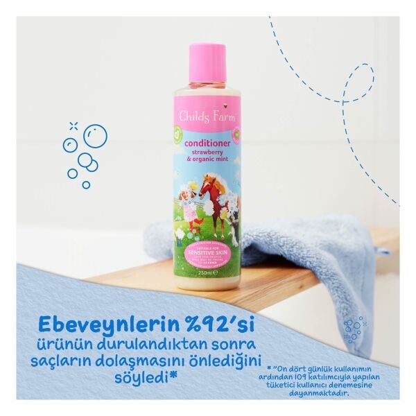 Çilek ve Organik Nane Özlü Saç Kremi 250ml
