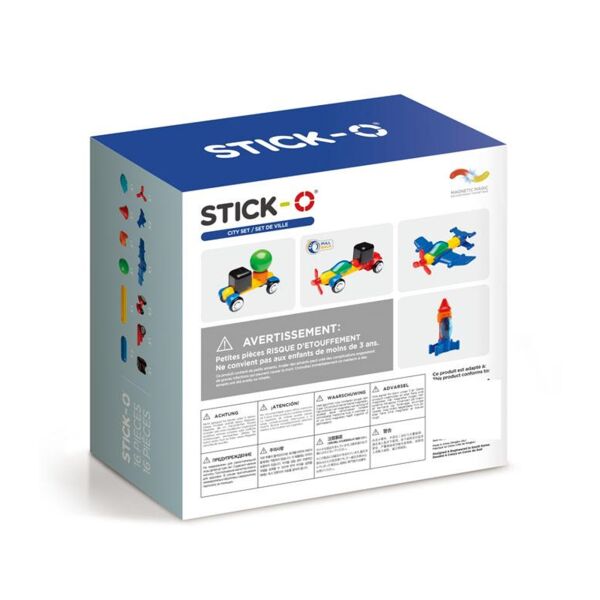 Stick-O Mıknatıslı Şehir Araçları Seti 16 Parça