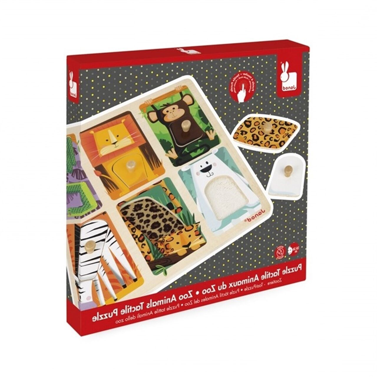 Janod Hissedilebilir Puzzle - Animals