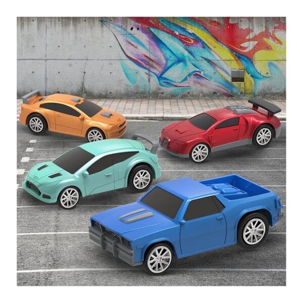 Driven 4'lü Çek Bırak Araba Seti - Turkuaz, Turunc