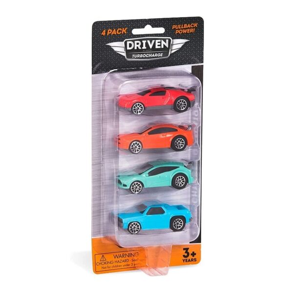 Driven 4'lü Çek Bırak Araba Seti - Turkuaz, Turunc