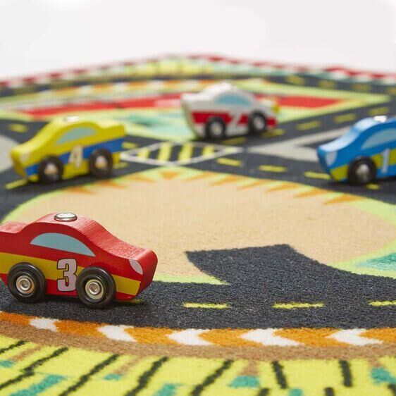 Melissa & Doug Oyun Halı Seti - Yarış Arabaları