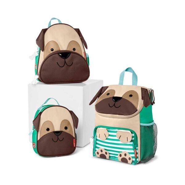 Emniyet Kemerli Sırt Çantası - Pug Köpek