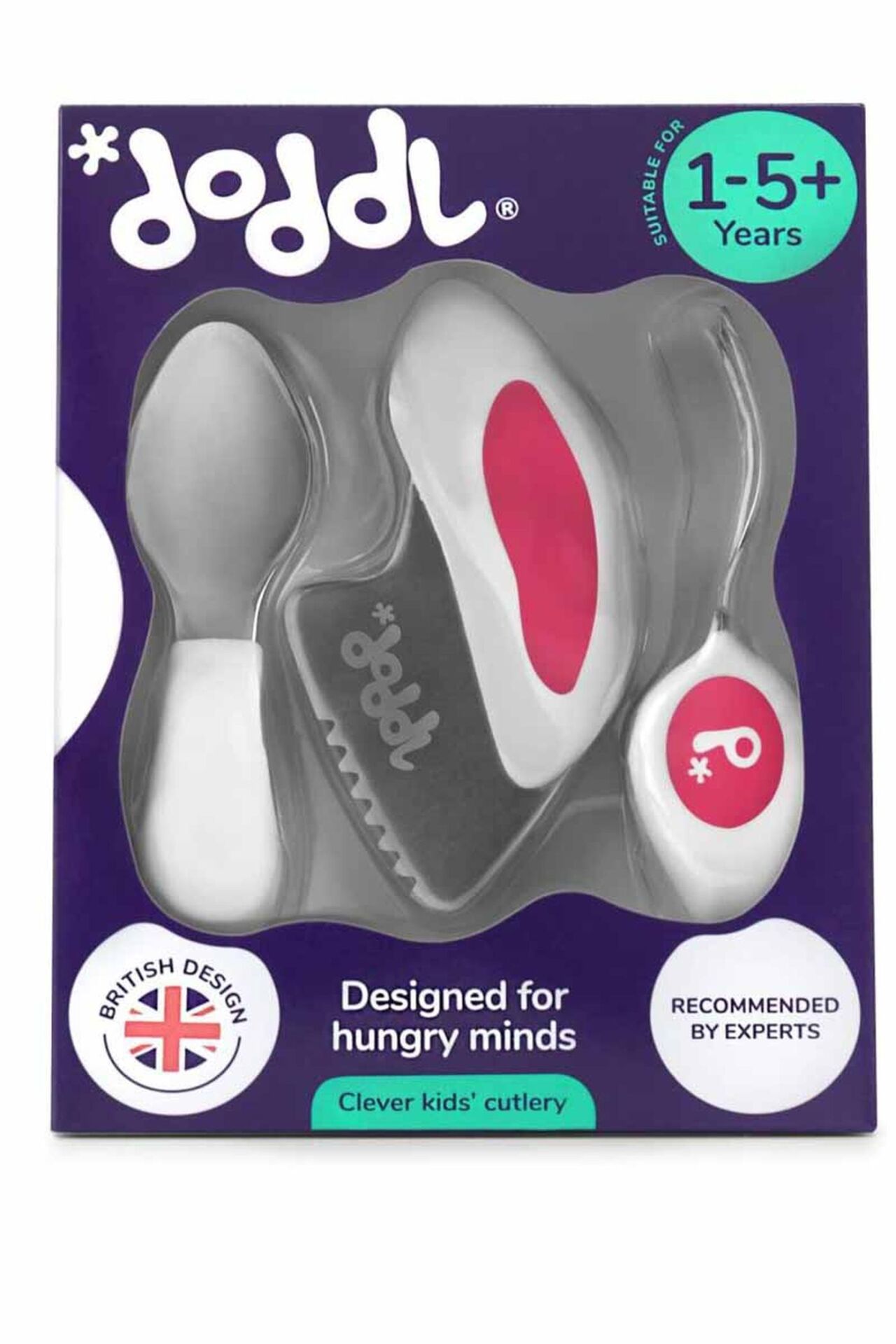 Doddl Çatal Kaşık Bıçak Seti - Magenta