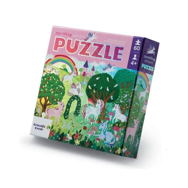 Crocodile Creek Puzzle 60 Parça -Işıldayan Unicorn