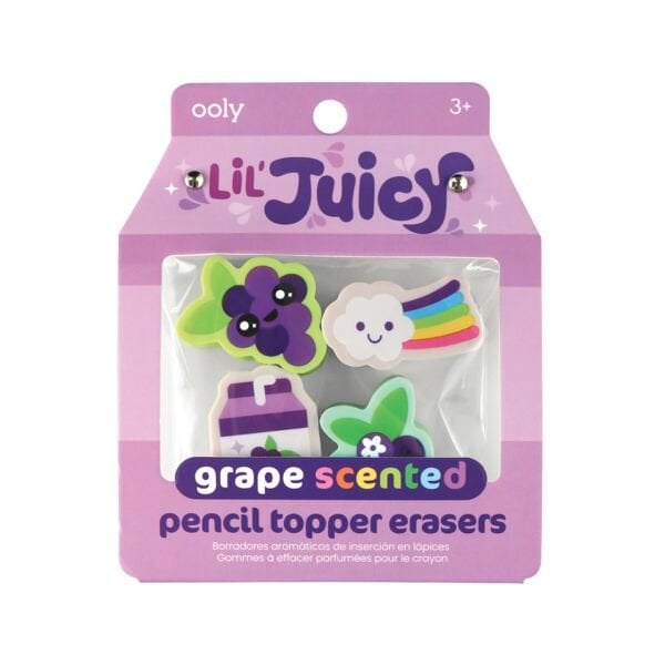 Ooly Lil’ Juicy 4’lü Silgi - Üzüm Kokulu