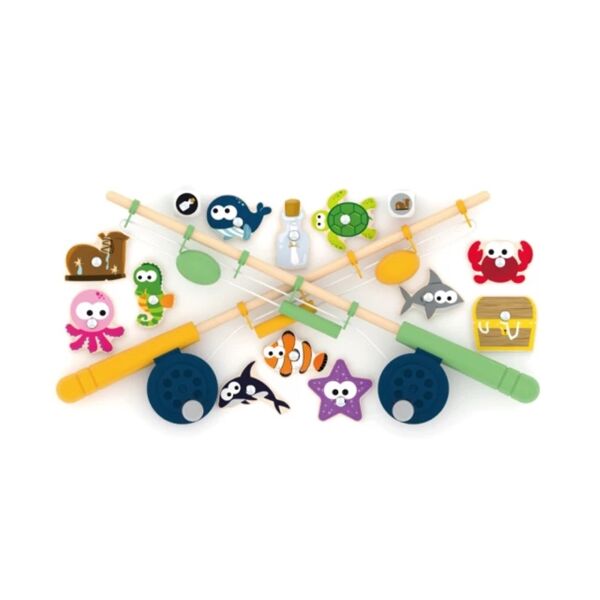 Jadore Ahşap Balık Yakalama Seti