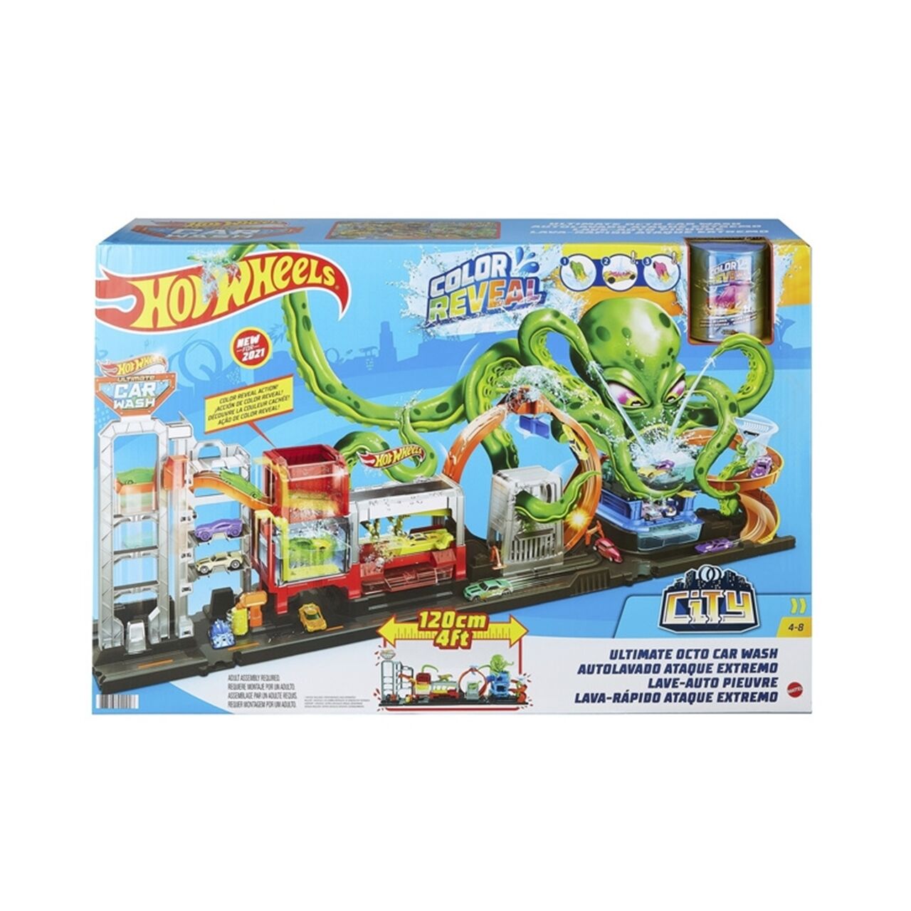 Hot Wheels Dev Ahtapot ile Araba Yıkama Oyun Seti