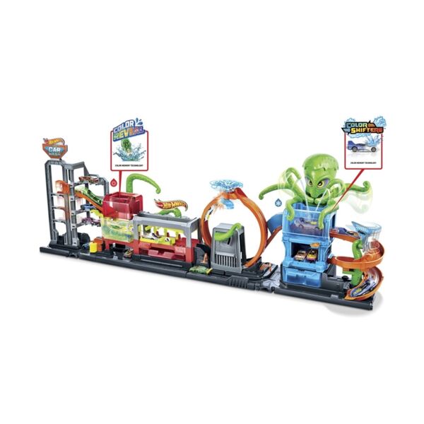 Hot Wheels Dev Ahtapot ile Araba Yıkama Oyun Seti