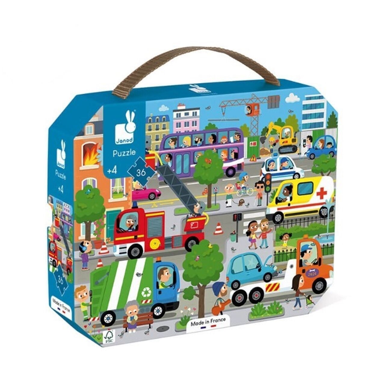 Janod 36 Parça Puzzle - Şehir