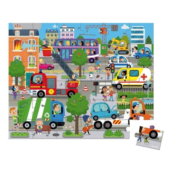 Janod 36 Parça Puzzle - Şehir