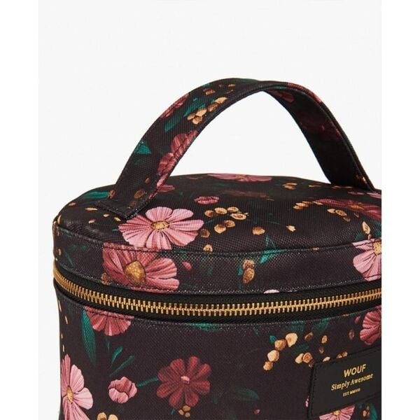 Black Flowers XL Makyaj Çantası