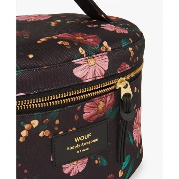 Black Flowers XL Makyaj Çantası