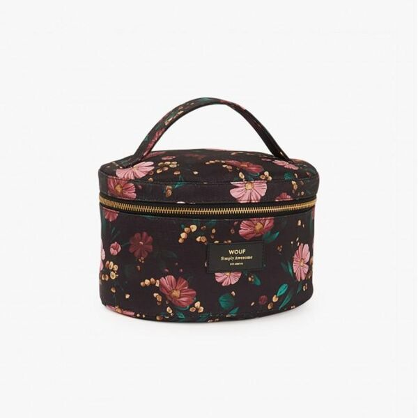 Black Flowers XL Makyaj Çantası