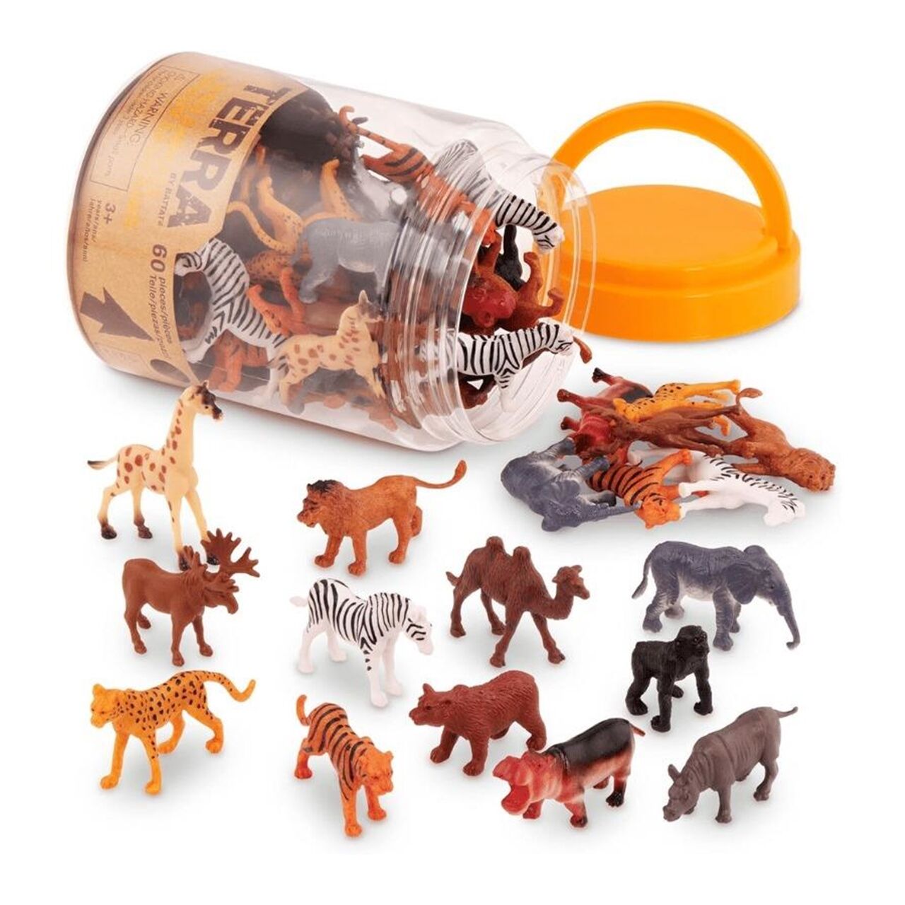 Terra 60 Parça Tüp İçinde Küçük Oyun Seti - Safari