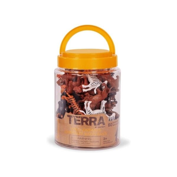 Terra 60 Parça Tüp İçinde Küçük Oyun Seti - Safari