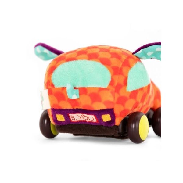 B.Toys Peluş Çek Bırak Araba - Turuncu