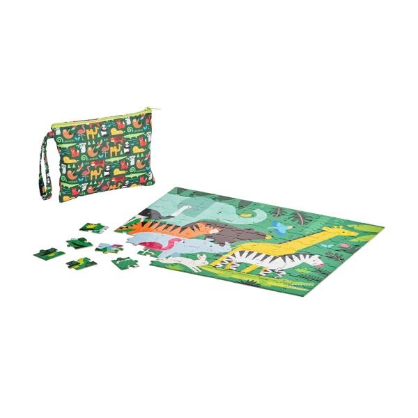 Çantalı ÇiftTaraflı Yapboz Animal Menagerie