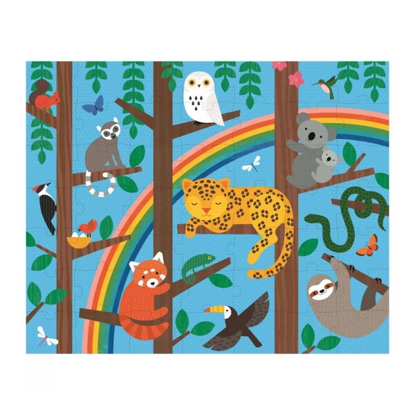 Çantalı ÇiftTaraflı Yapboz Animal Menagerie