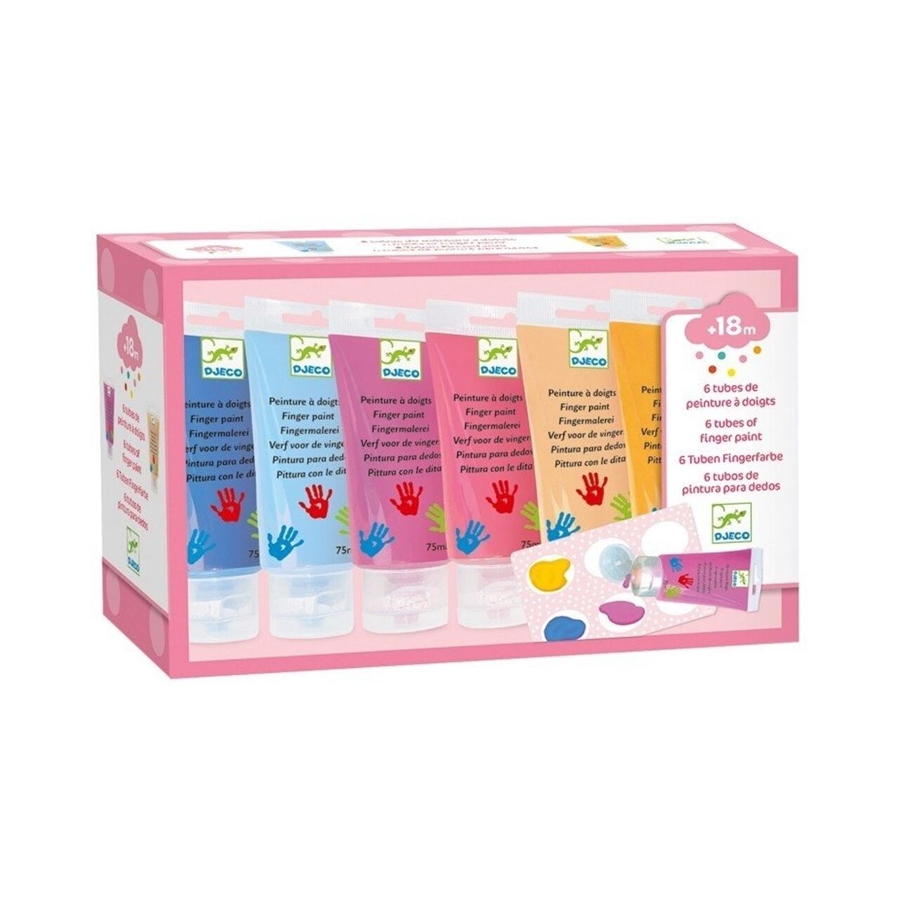 Djeco 6 Finger Paint s Tubes - Sweet