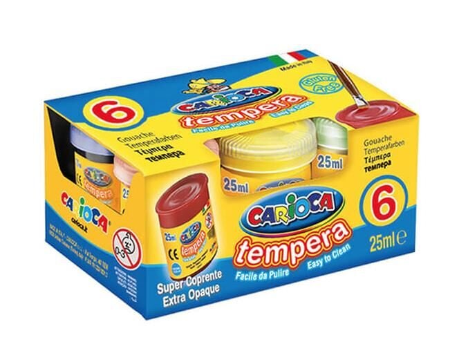 Carioca Guaj Boya(Süper Yıkanabilir)6 Renk X 25 Gr