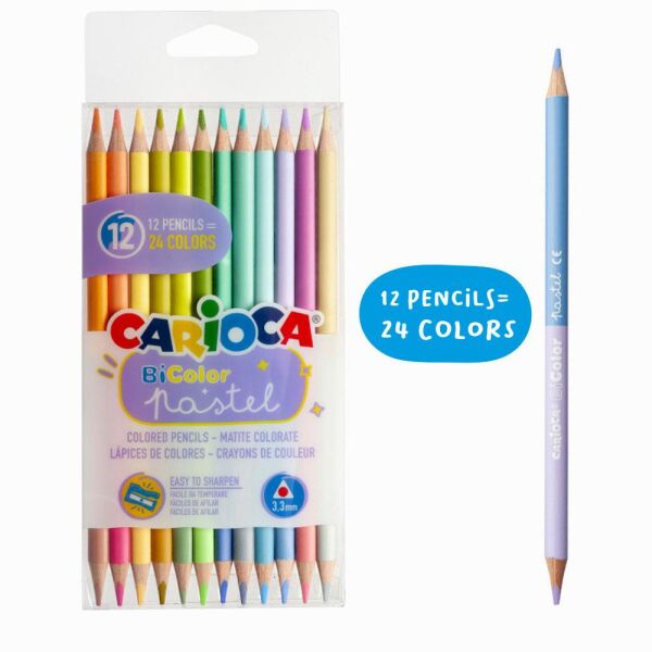 Carioca Çift Taraflı Kuru Boya Pastel 24 Renk