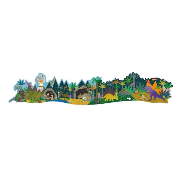 Floss Rock 60 Parça Pop Out Puzzle - Dinozor