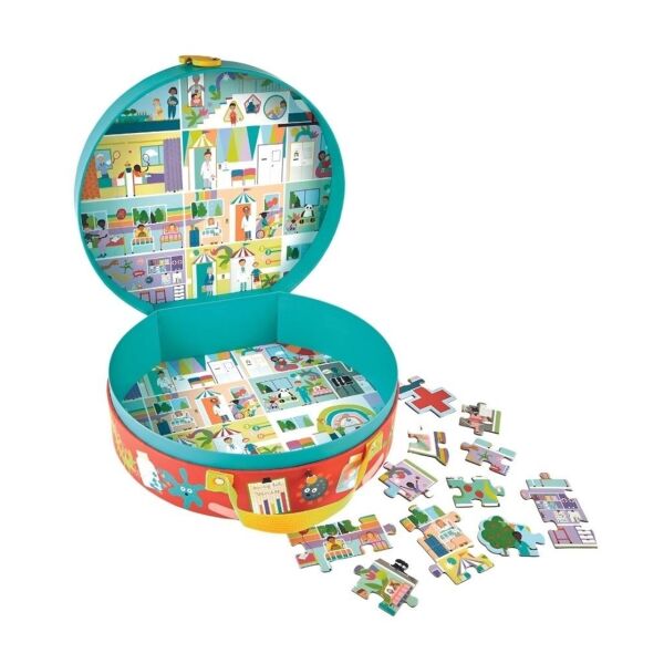 3ü 1 Arada 100 Parça Puzzle - Happy Hospital